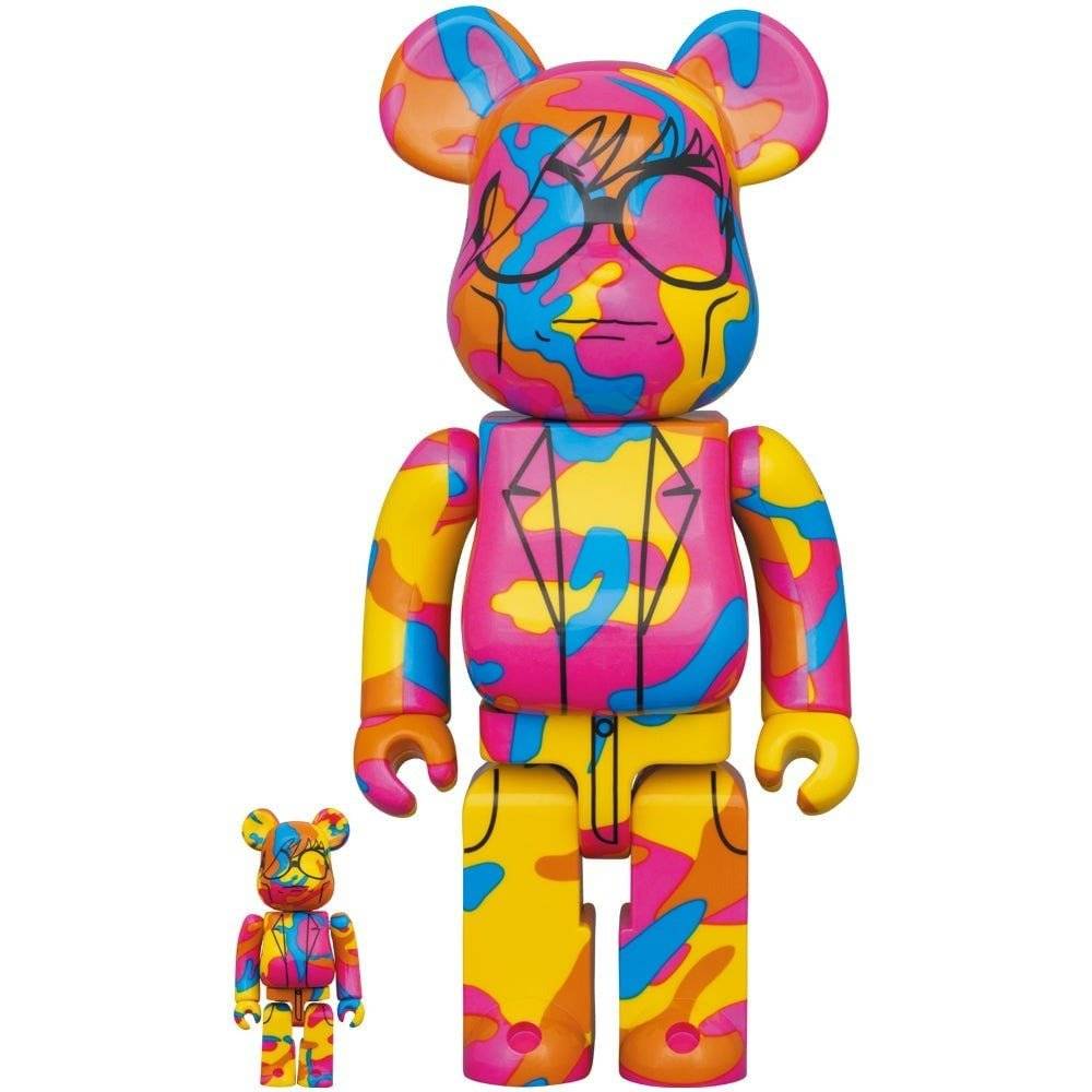 400% & 100% Bearbrick Sæt - Andy Warhol (Special Edition BWWT 3)-Medicom Toy-Bearbrick