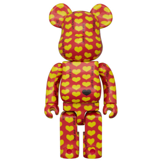 Set Bearbrick 400% & 100% - Amplifier Yellow Heart (Reverse)