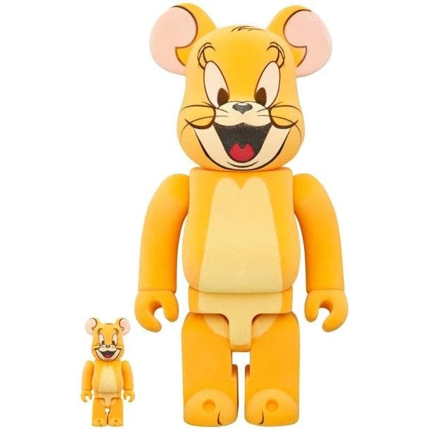 400% & 100% Bearbrick set - Jerry Classic - Flocky edition (Tom & Jerry)