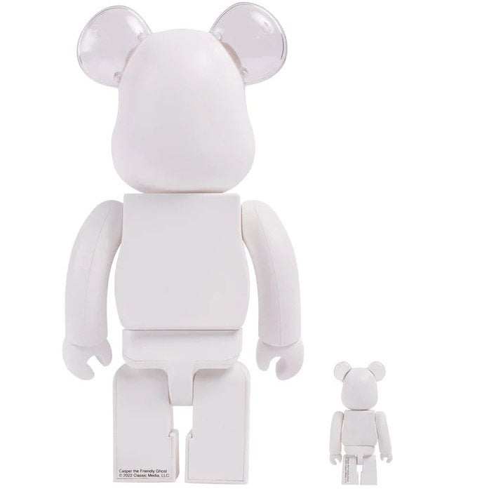 400% & 100% Bearbrick sæt - Casper (The Friendly Ghost)