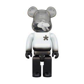 400% Bearbrick - Eric Haze limited edition with star design and ombré effect, featuring transparent head and signature logo.