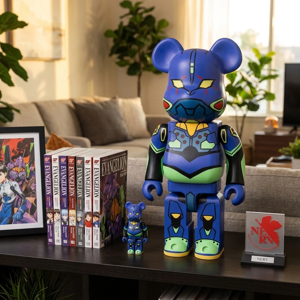 400% & 100% Bearbrick Set - Evangelion (EVA Unit 01 - New Paint) | 400% & 100% Bearbrick Set - Evangelion (EVA Unit 01 - New Paint) | Køb hos Bearbrick.dk