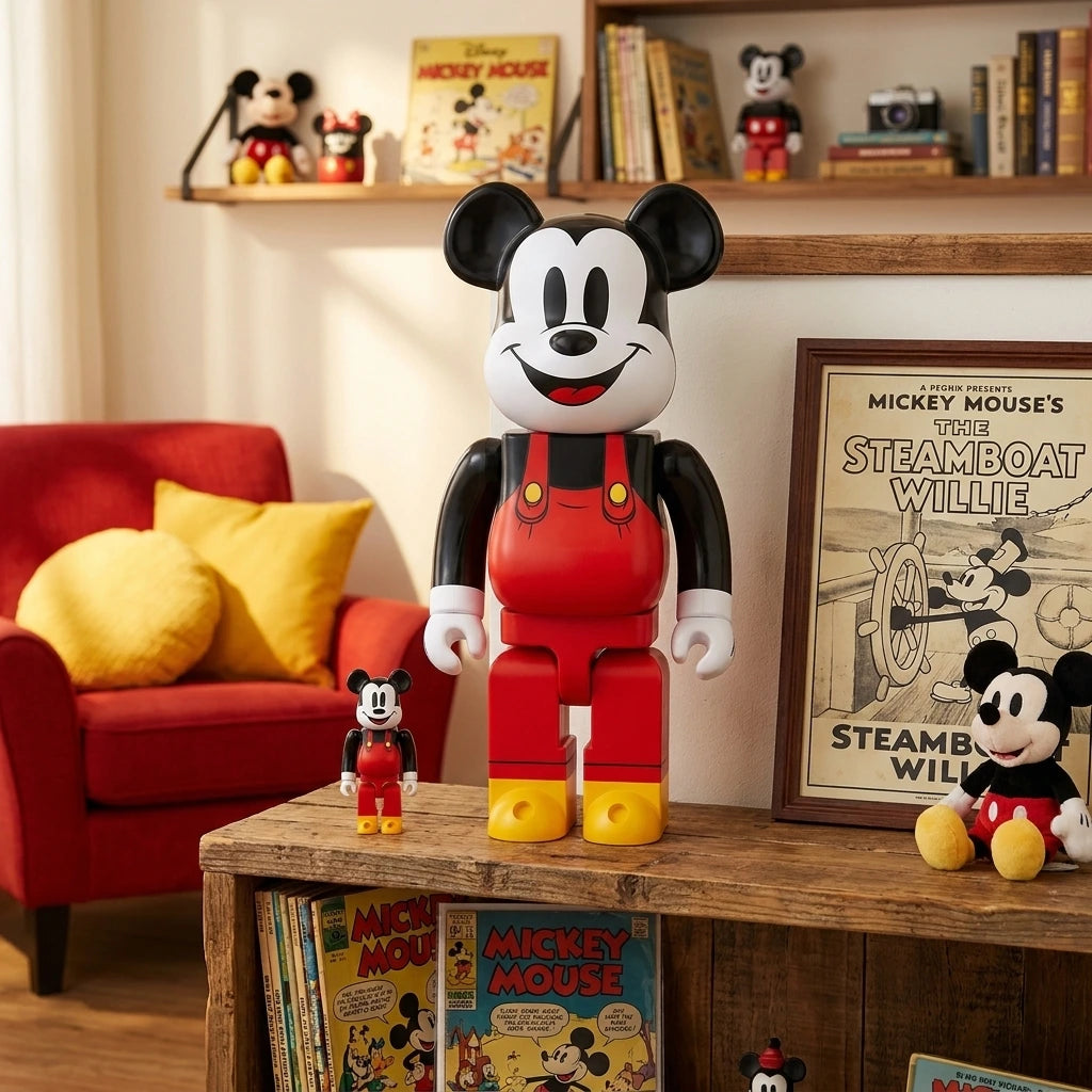400% & 100% Bearbrick Set - Mickey Mouse (Boat Builders) | 400% & 100% Bearbrick Set - Mickey Mouse (Boat Builders) | Køb hos Bearbrick.dk