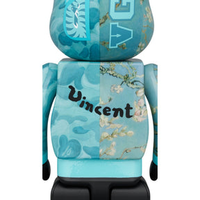 400% & 100% Bearbrick Set – Almond Blossoms (BAPE x Van Gogh)