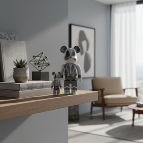 400% & 100% Bearbrick set - KISS Catman (Chrome ed.)
