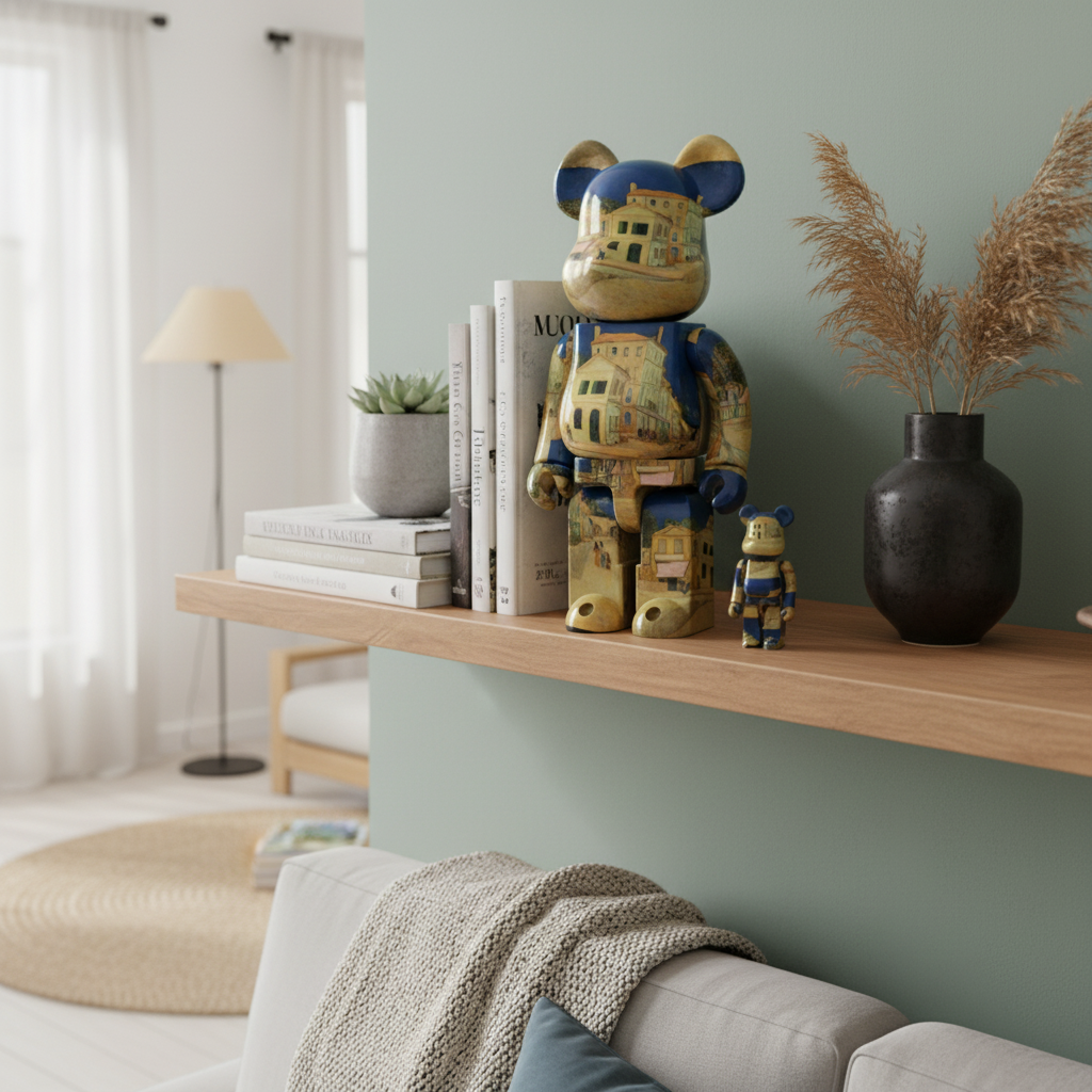 100% & 400% Bearbrick set - Van Gogh - The Yellow House-Medicom Toy-Bearbrick