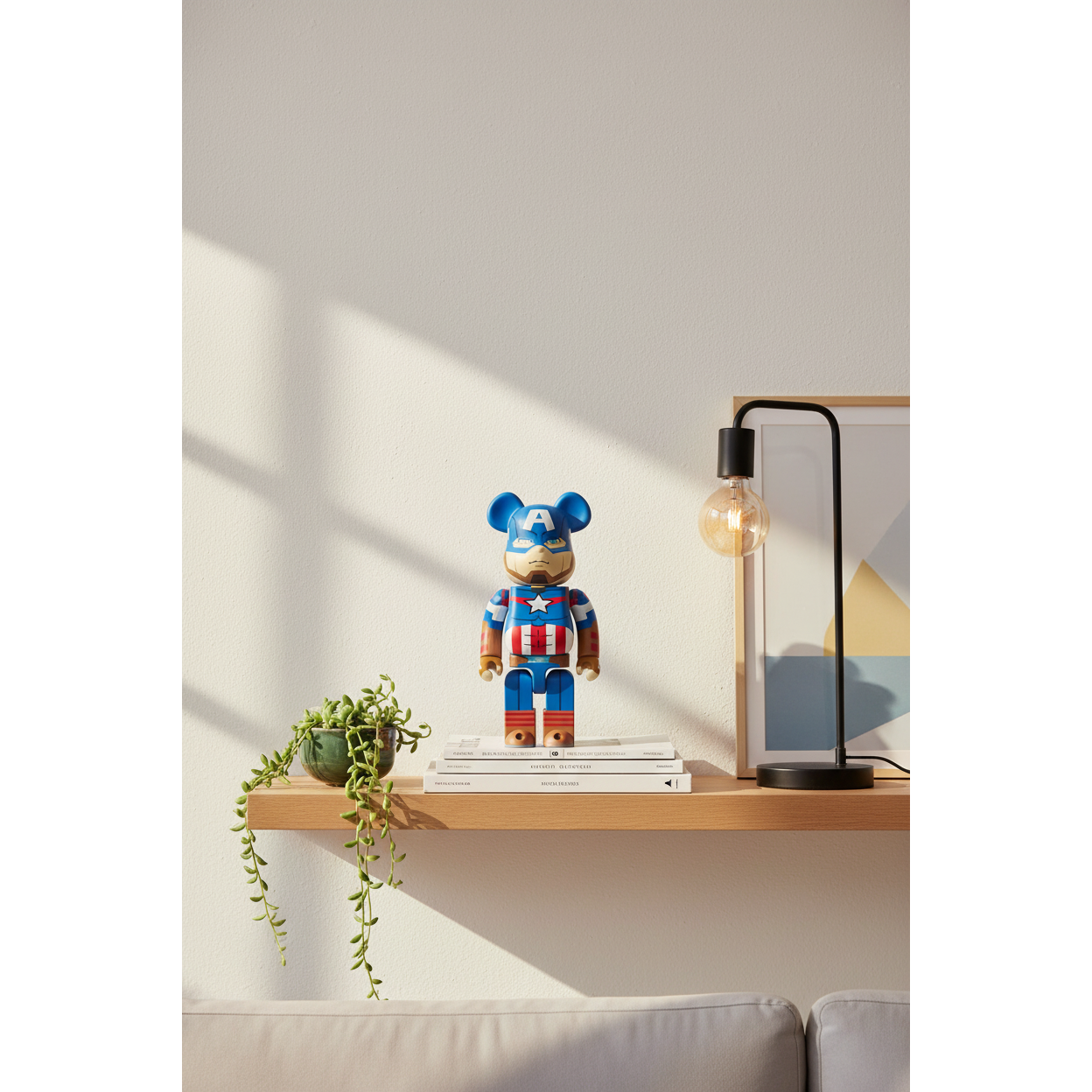 400% Bearbrick - Captain America-Medicom Toy-Bearbrick