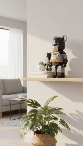 400% & 100% Bearbrick sæt – Batman Hush (Black ver.)
