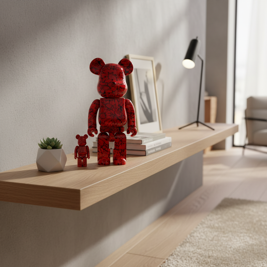 400% & 100% Bearbrick sæt - Mr. Scarlet by Shun Sudo