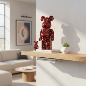 400% & 100% Bearbrick Sæt - Amplifier (Red) by HIDE