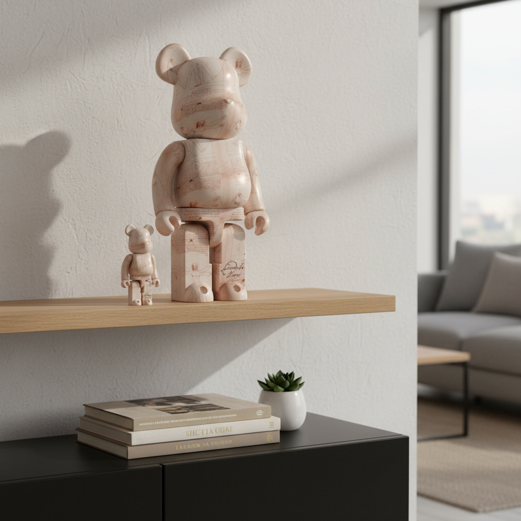 400% & 100% Bearbrick Sæt - Leonardo Da Vinci (Vitruvian Man)