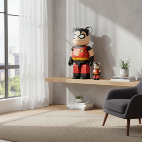 400% & 100% Bearbrick sæt - Robin (The New Batman Adventures)