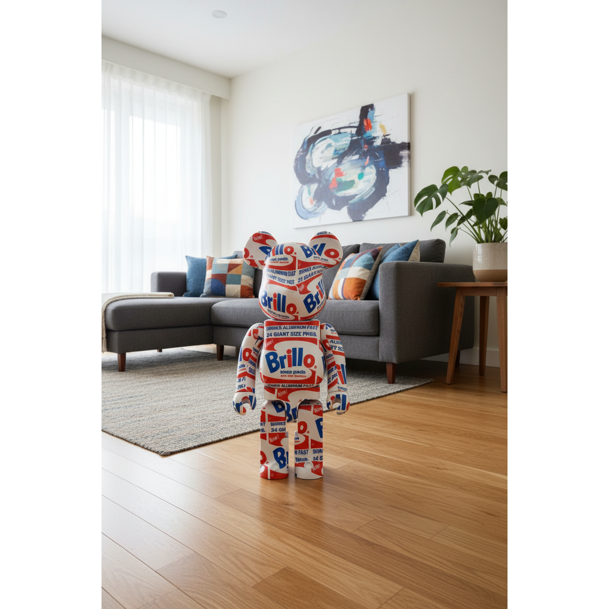 1000% Bearbrick - Andy Warhol (Brillo)-Medicom Toy-Bearbrick