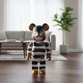 1000% Bearbrick - Yoko Sano the cat that lived a Million times Tora Neko