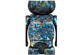 400% & 100% Bearbrick Set – Jackson Pollock Studio (Chrome Ver.)