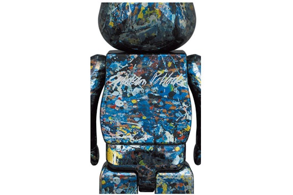 400% & 100% Bearbrick Set – Jackson Pollock Studio (Chrome Ver.)