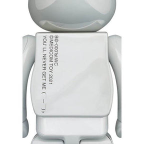 400% Bearbrick - Bearbrick Logo - 1st Model (White Chrome)
