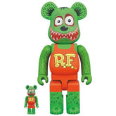 400% & 100% Bearbrick sæt - Rat Fink by Ed "Big Daddy" Roth