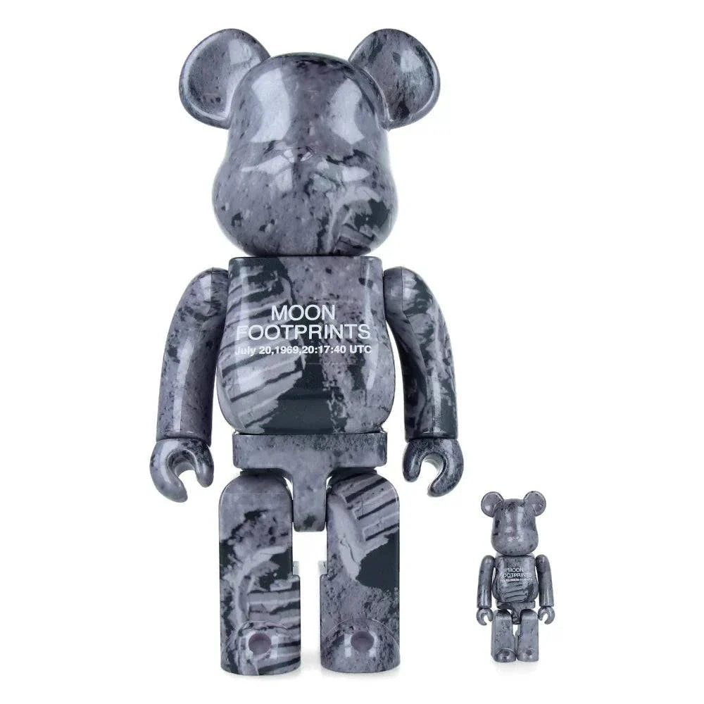 400% & 100% Bearbrick Set - Moon Footprints (NASA)