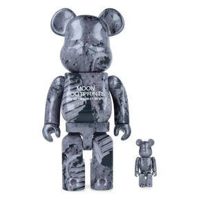 400% & 100% Bearbrick Set - Moon Footprints (NASA)
