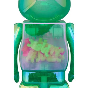 400% & 100% Bearbrick Set - X-girl (Clear Green)