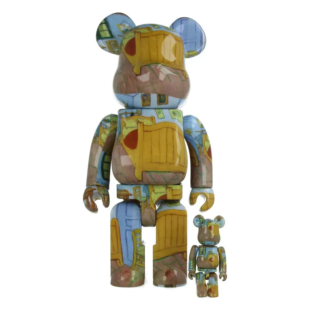 400% & 100% Bearbrick set – Van Gogh (The Bedroom)-Medicom Toy-Bearbrick