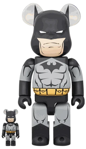 400% & 100% Bearbrick sæt – Batman Hush (Black ver.)