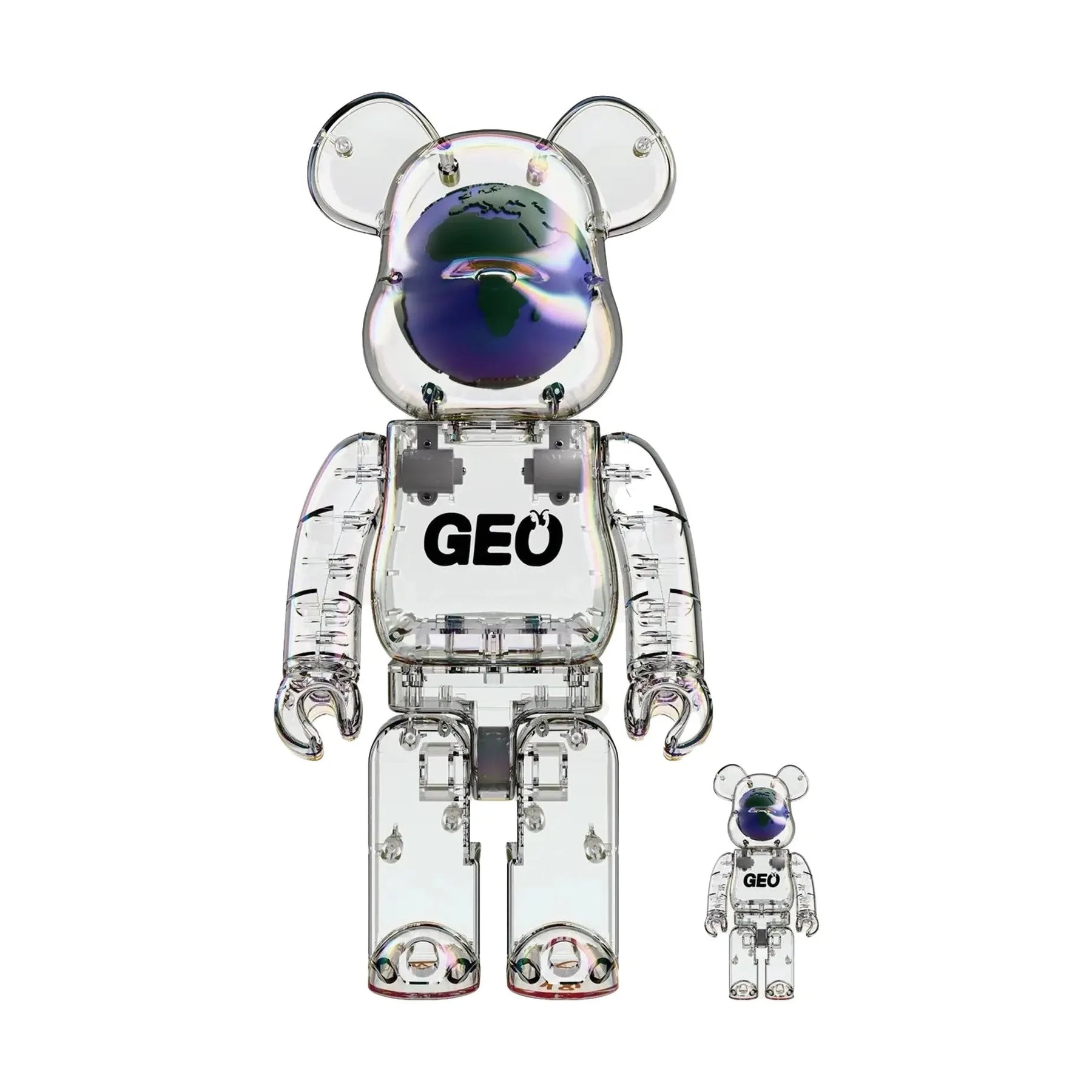 400% & 100% Bearbrick set – GEO (Limited Edition)-Medicom Toy-Bearbrick