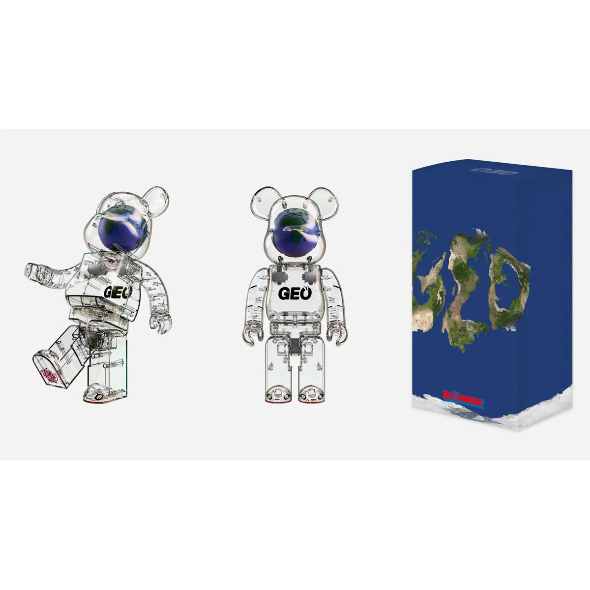 400% & 100% Bearbrick set – GEO (Limited Edition)-Medicom Toy-Bearbrick