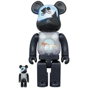 400% & 100% Bearbrick Set - E.T. (Light Up edition)-Medicom Toy-Bearbrick